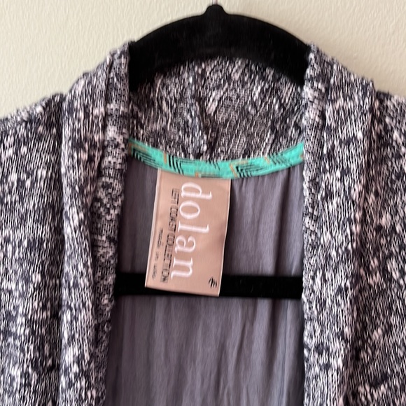 Dolan Smokey blue cardigan with waist tie for closure! Size M - Picture 3 of 4